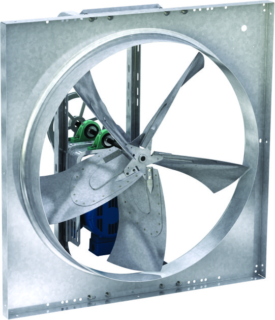 Picture of Sidewall Propeller Exhaust Fan, Product # SBE-2L36-20X-3-QD-DR1, 10690-15290 CFM