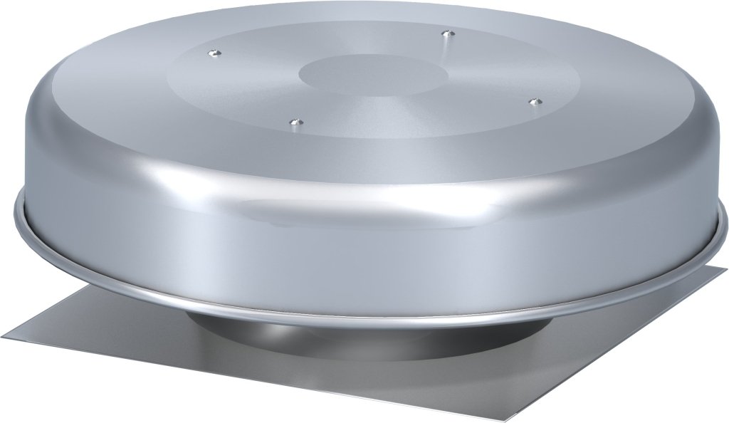 Picture of Spun Aluminum Gravity Ventilator with Flashing Flange, Product # GRSF-12-QD