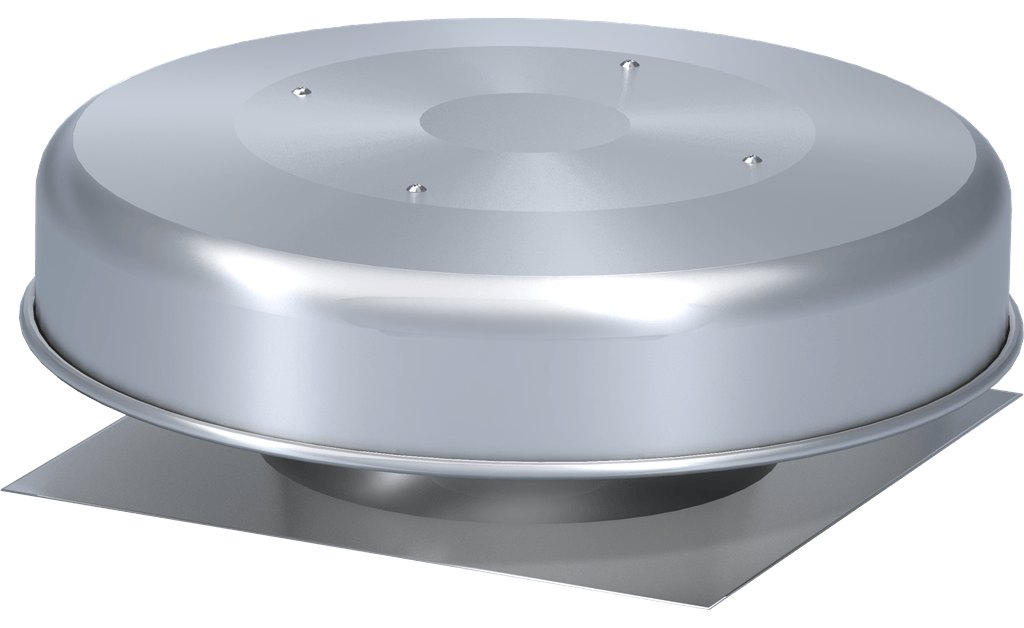 Picture of Spun Aluminum Gravity Ventilator with Flashing Flange, Product # GRSF-12-QD