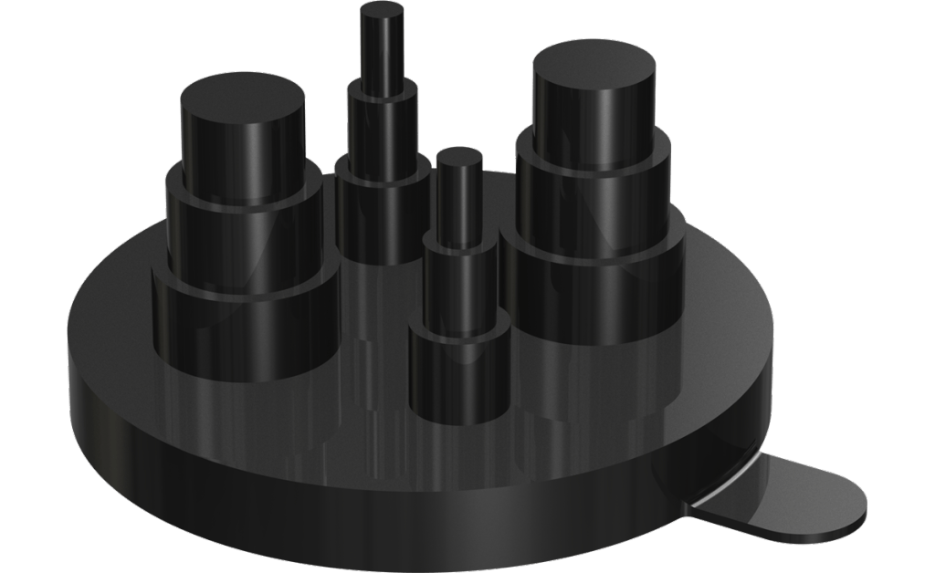 Picture of Pipe Portal Cap, Accommodates up to 2 Pipes 3/8"-1" in Diameter and up to 2 Pipes 1 1/4" - 2" in Diameter, Product # 485061