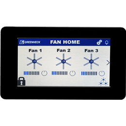 Control avanzado de pantalla táctil HVLS con BACnet